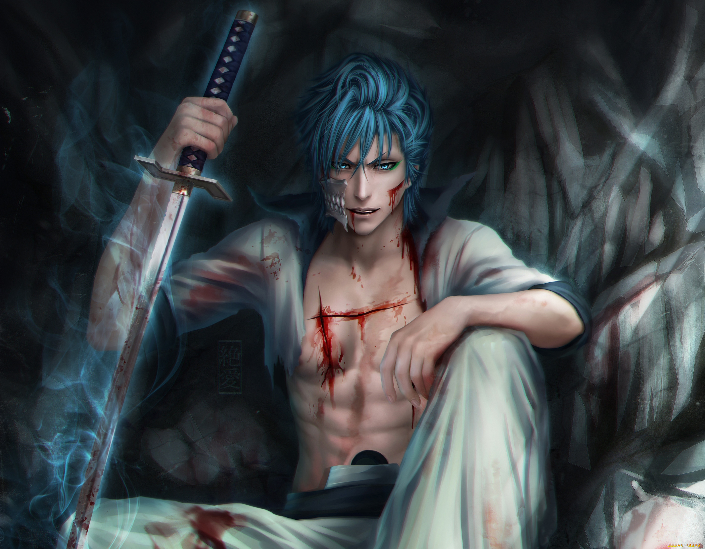 , bleach, zetsuai89, art, , , , , , , , grimmjow, jeagerjaques, 